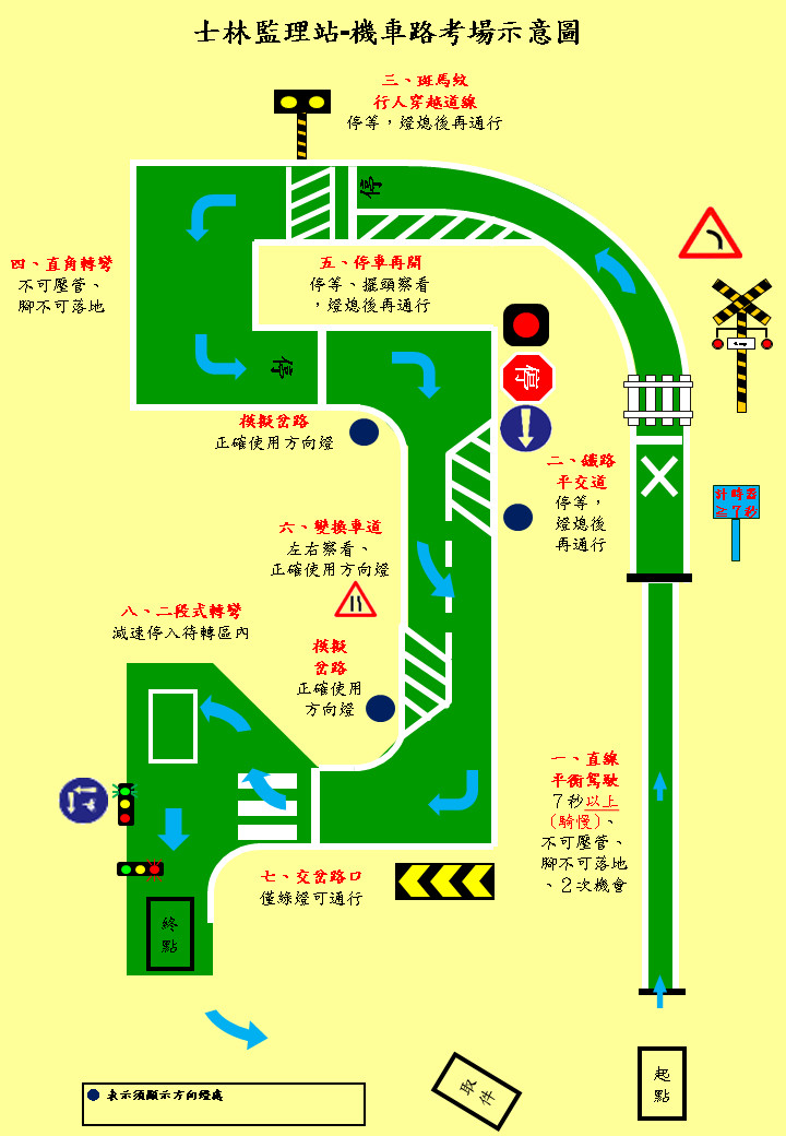 校內機車路考路線圖